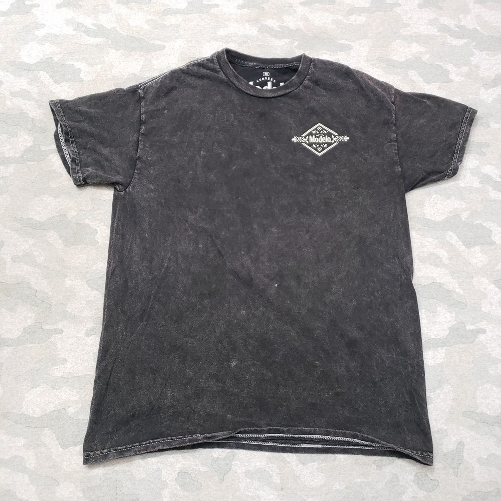 Modelo Shirt Mens Medium Black Short Sleeve Beer Cerveza